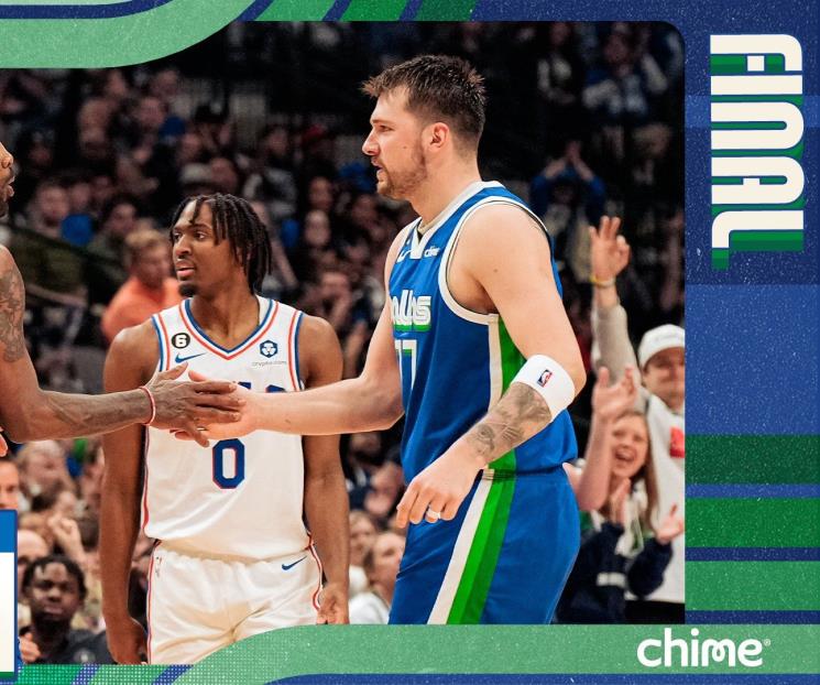 Vencen Mavs a los Sixers en juegazo; Doncic marca 42 puntos