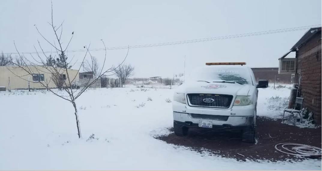 Nevada pinta de blanco municipios de Chihuahua