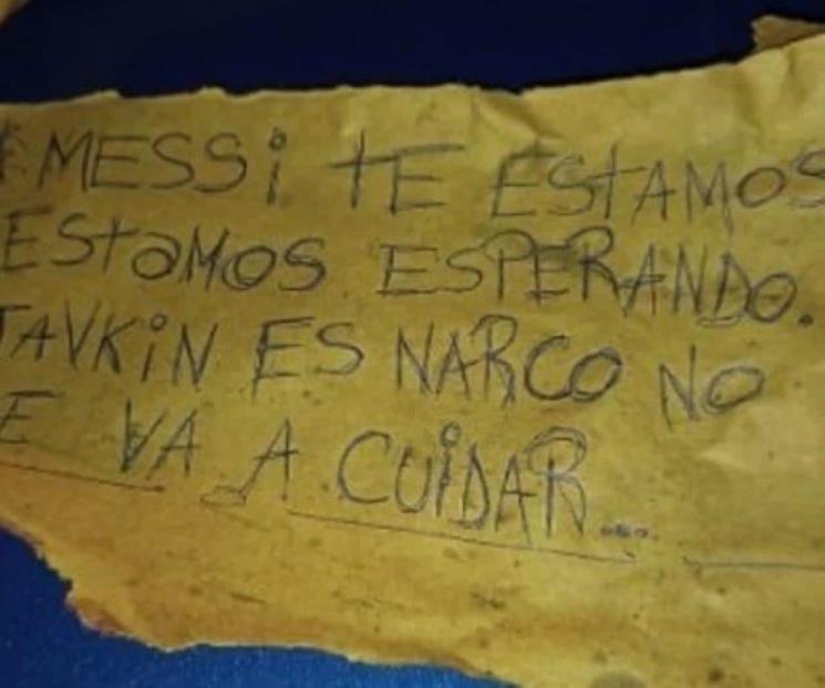 Dejan a Lionel Messi narcomensaje en Argentina