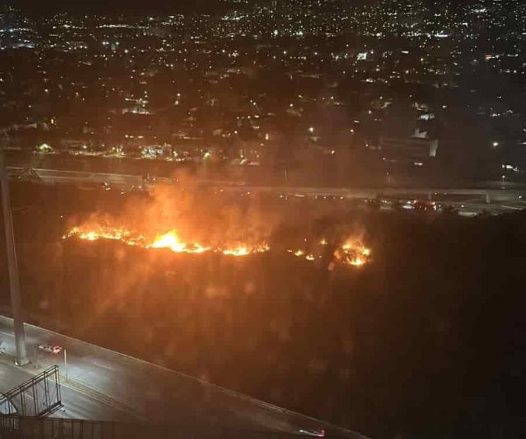 Arden matorrales en el Río Santa Catarina