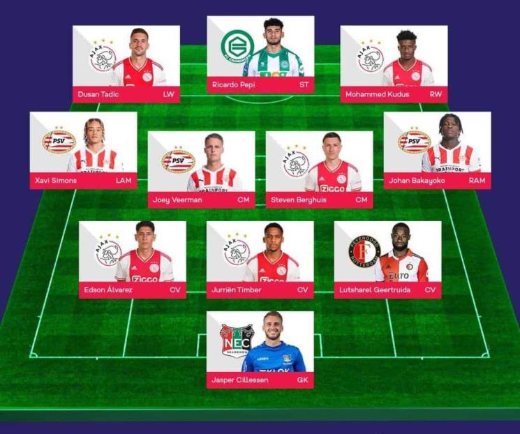 Aparece Edson en el equipo del mes en la Eredivisie