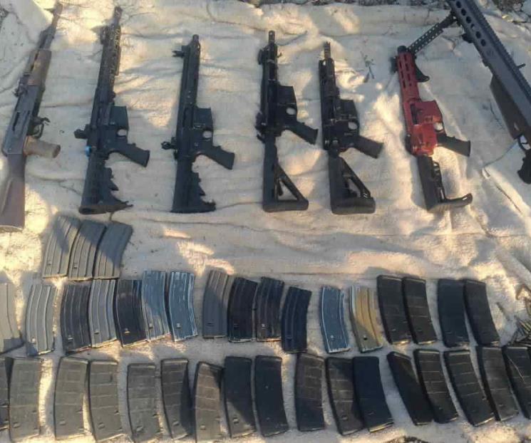 Investigan arsenal encontrado en Vallecillo