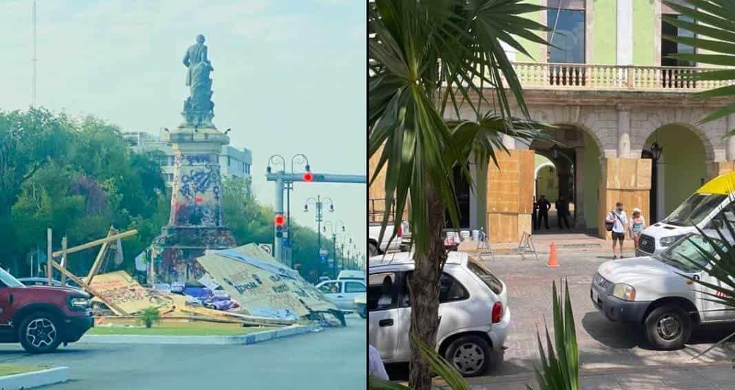 Reportan daños en monumentos históricos en Mérida