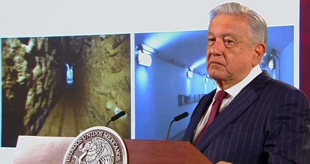 AMLO compara túneles de García Luna y de El Chapo Guzmán