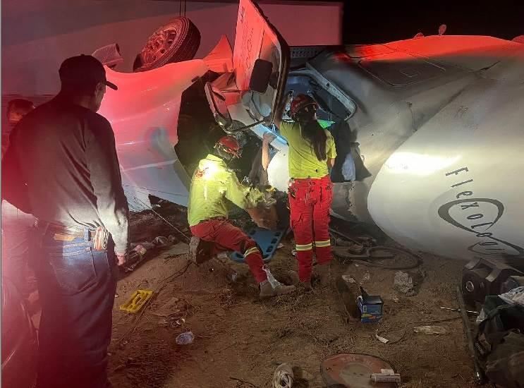 Vuelca tráiler en Galeana