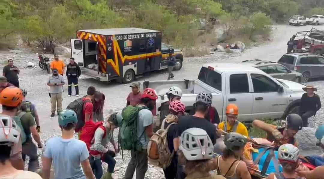 Sufren caída en Potrero Chico