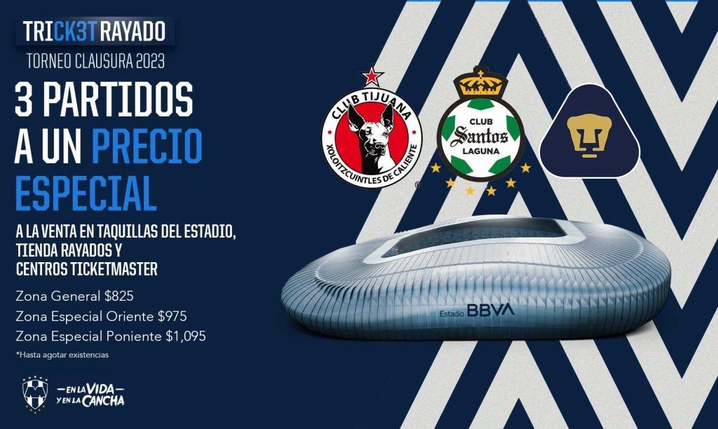 Siguen las promociones para los juegos de local en Rayados
