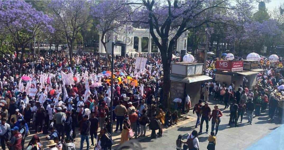 Mitin por aniversario de la Expropiación Petrolera en Zócalo