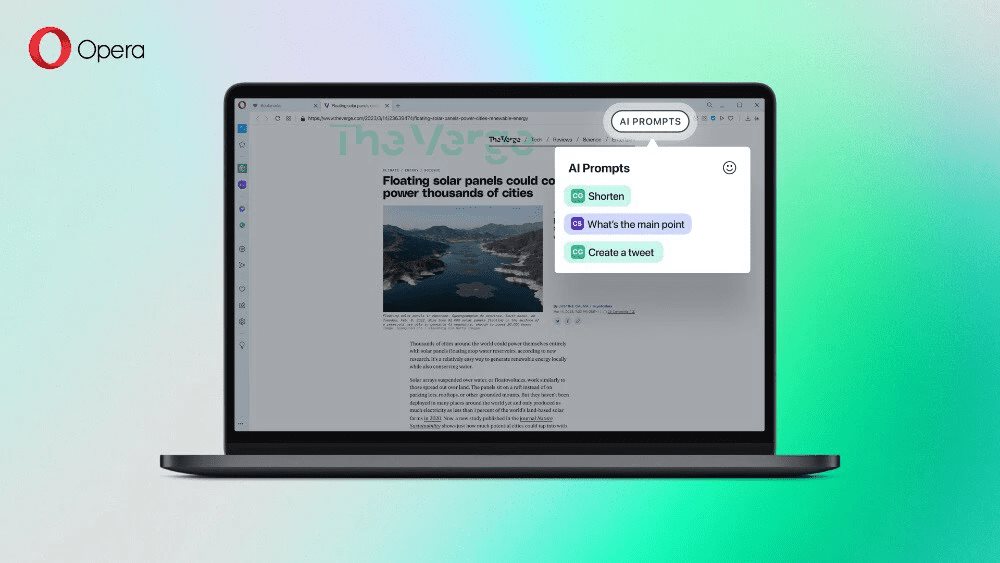 Opera también apuesta por la inteligencia artificia
