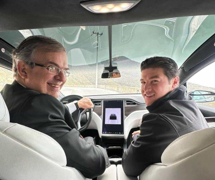 Visitan Samuel y Ebrard terrenos de Tesla