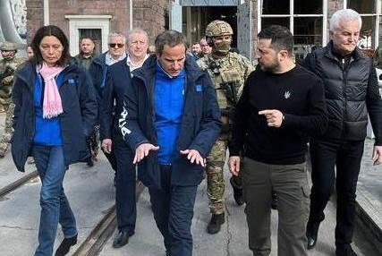OIEA visita con Zelensky, la planta de Zaporiyia
