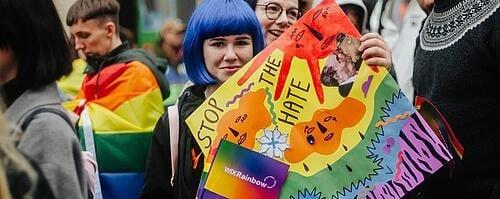 Marchan en el Día de la Visibilidad Transgénero Marchan en el Día de la Visibilidad Transgénero