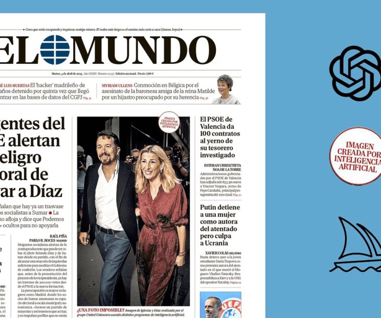 La portada de El Mundo lleva una imagen creada con IA La portada de El Mundo lleva una imagen creada con IA