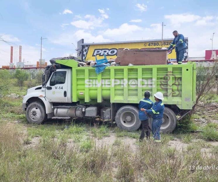 Limpian y retiran tejabanes del lecho del río Santa Catarina