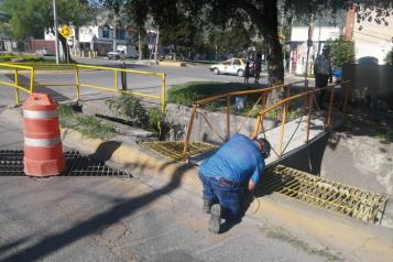 Trabaja Escobedo en  deshierbe y pintura