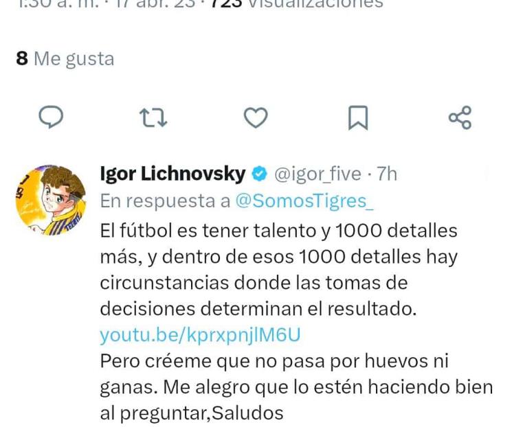 ‘Crisis de Tigres no pasa por falta de huevos’: Igor ‘Crisis de Tigres no pasa por falta de huevos’: Igor