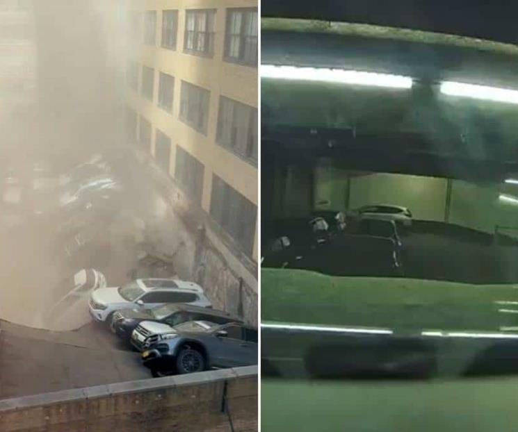 Colapso de estacionamiento en Nueva York deja un muerto