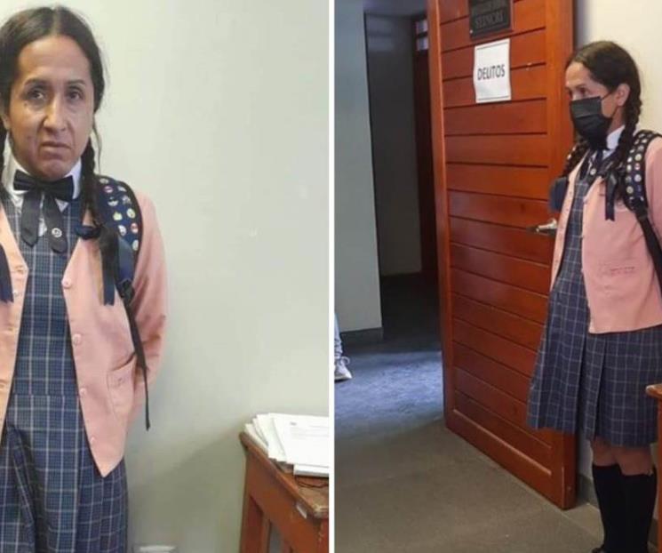 No hice nada malo, dice hombre que se disfrazó de colegiala