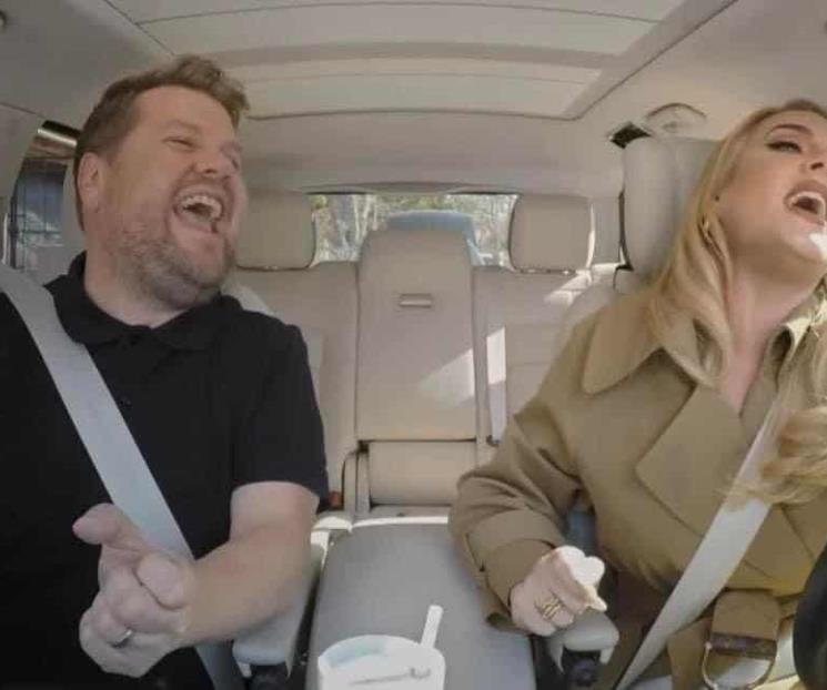 Corden y Adele protagonizan emotivo final de Carpool Karaoke Corden y Adele protagonizan emotivo final de Carpool Karaoke