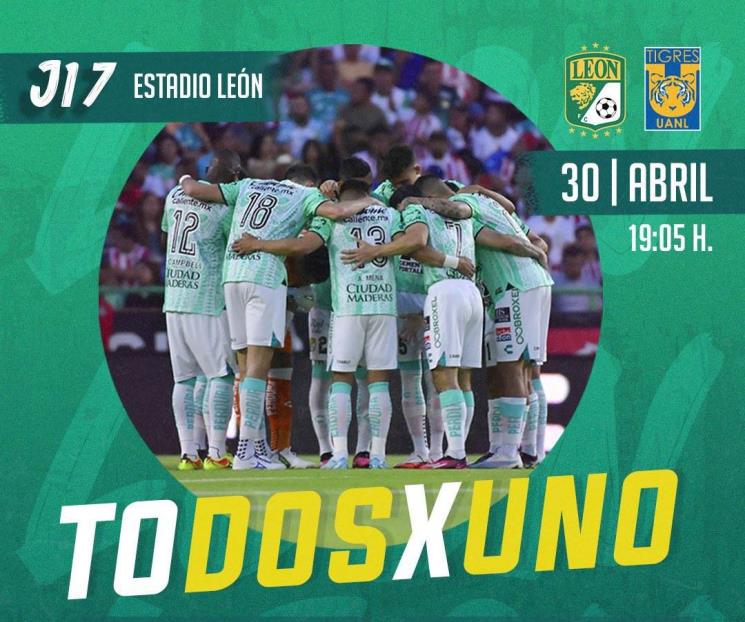 Quiere el León estadio lleno para duelo vs Tigres en Liga Quiere el León estadio lleno para duelo vs Tigres en Liga