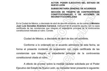 Otorga SCJN al Estado suspensión por Defensoría