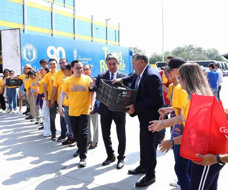 Apoyan brigada multidisciplinaria de Tigres al Rescate