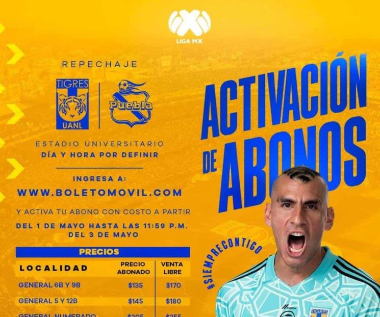 Inicia en Tigres activación de abono para duelo de repechaje