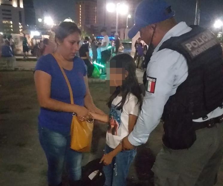Localizan a niña extraviada Localizan a niña extraviada