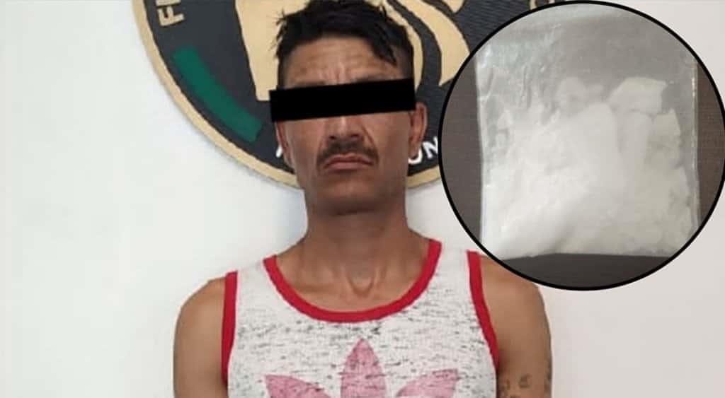 Detienen a hombre con droga