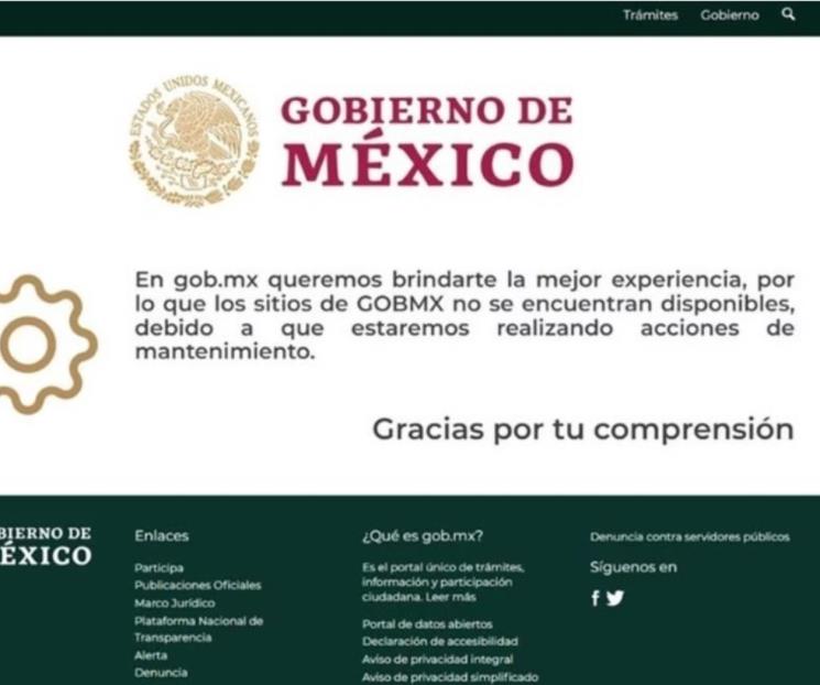 Gobierno federal descarta hackeo en sus portales web