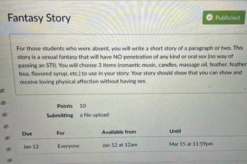 Exhiben a escuela en Oregon por tarea sobre fantas&iacute;a sexual