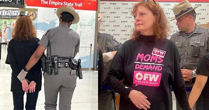 Detienen a Susan Sarandon en Nueva York