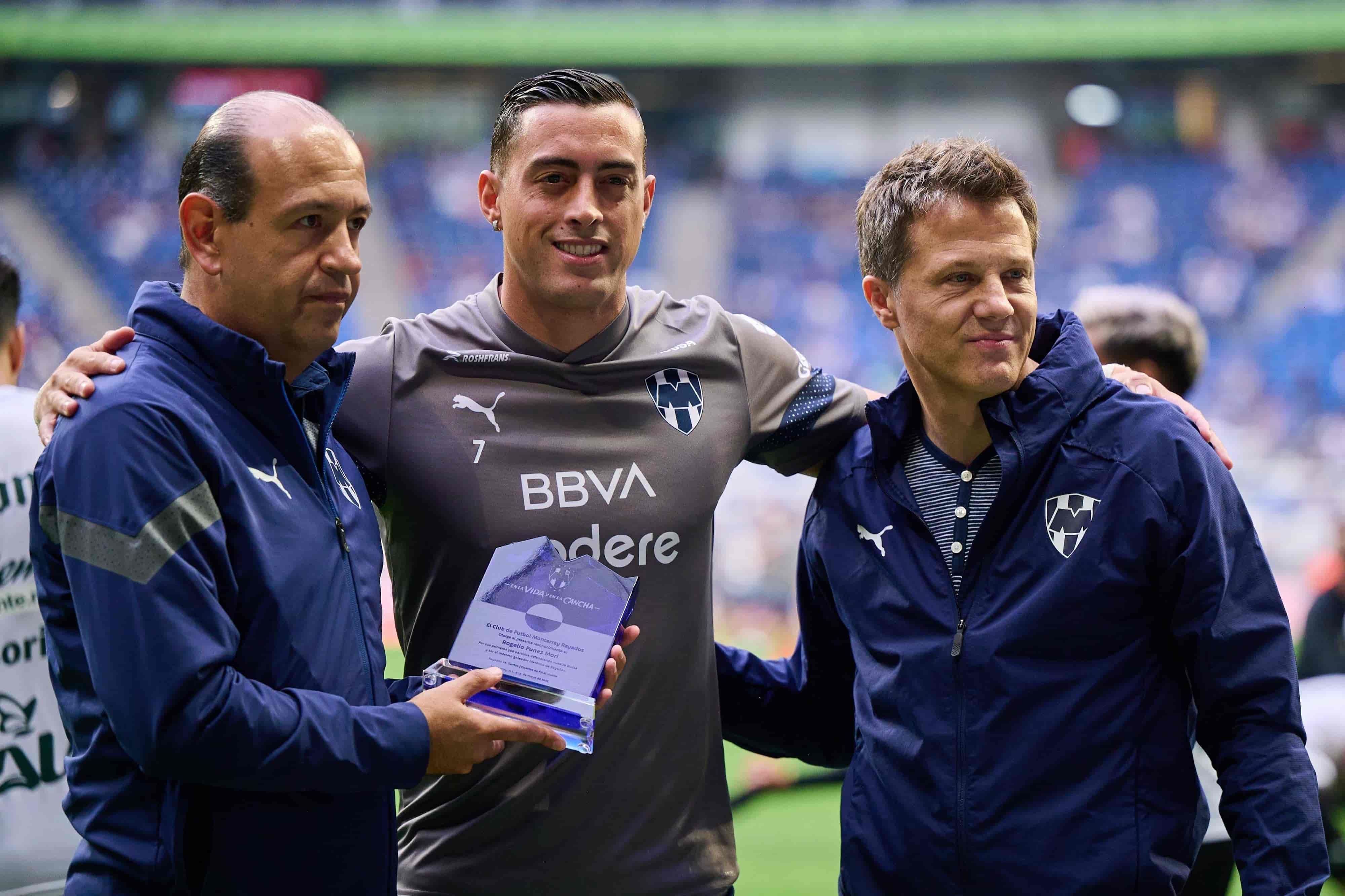 Rogelio Funes Mori es reconocido por llegar a 300 partidos con Rayados.