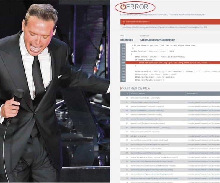 Colapsa la página de Luis Miguel durante venta de boletos