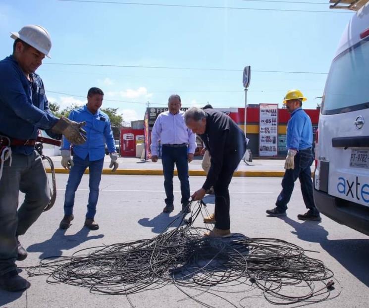 Inicia Escobedo segunda etapa de retiro de cableado