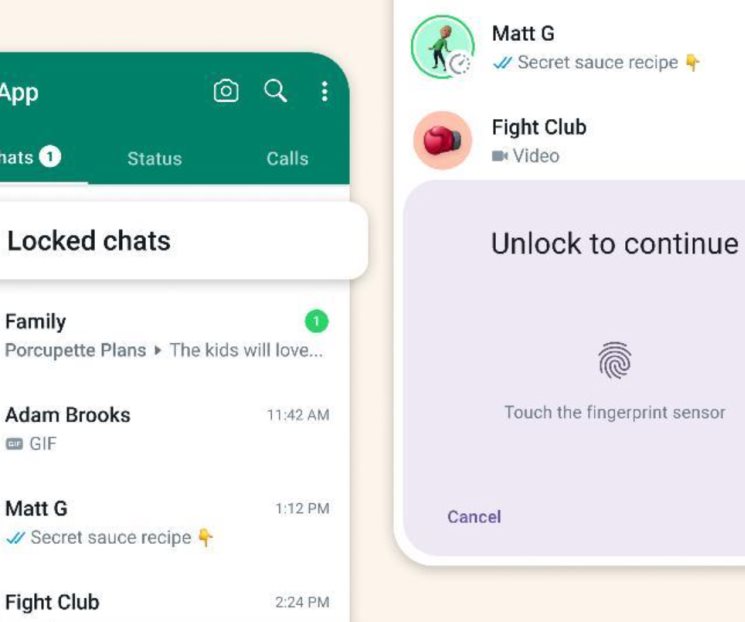 Podrás bloquear tus chats individuales con huella o Face ID