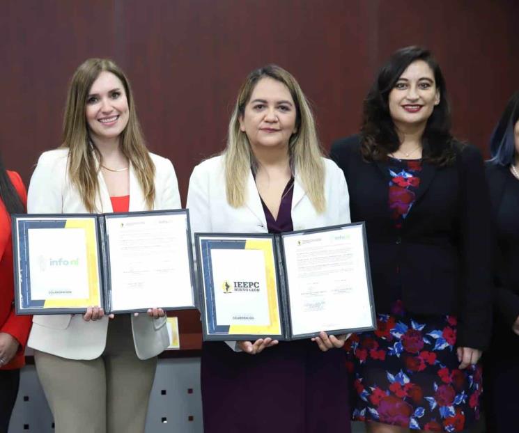 Firman convenio de colaboración el IEEPCNL e INFONL