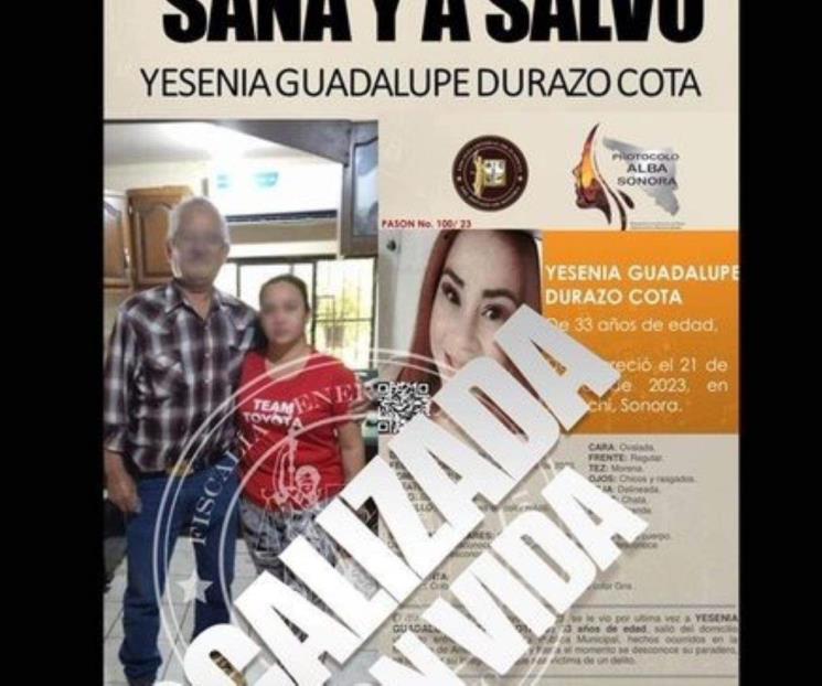 Hallan viva a Yesenia Guadalupe Durazo, de Madres Buscadoras
