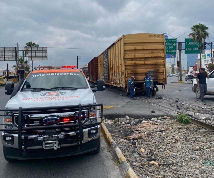 Se descarrila tren en Guadalupe