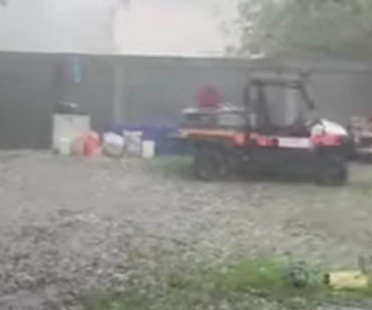Registra Galeana intensas lluvias y granizo