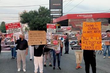 Rechazan vecinos construcción de la Línea 6 en Guadalupe