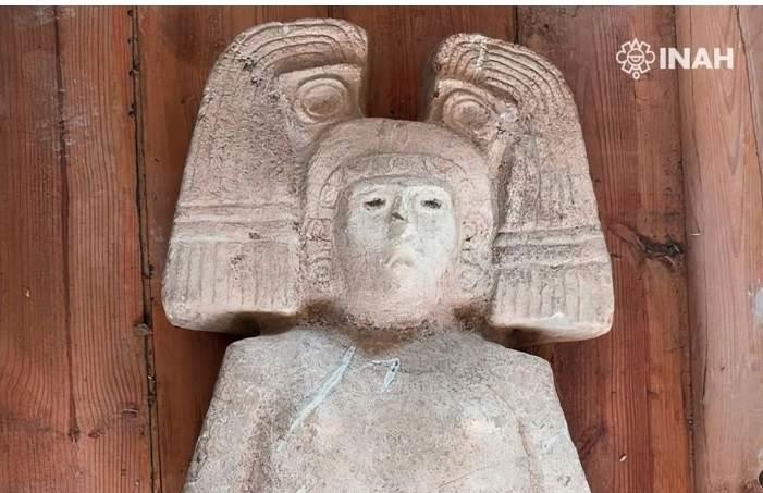 Descubren escultura parecida a la Joven de Amajac