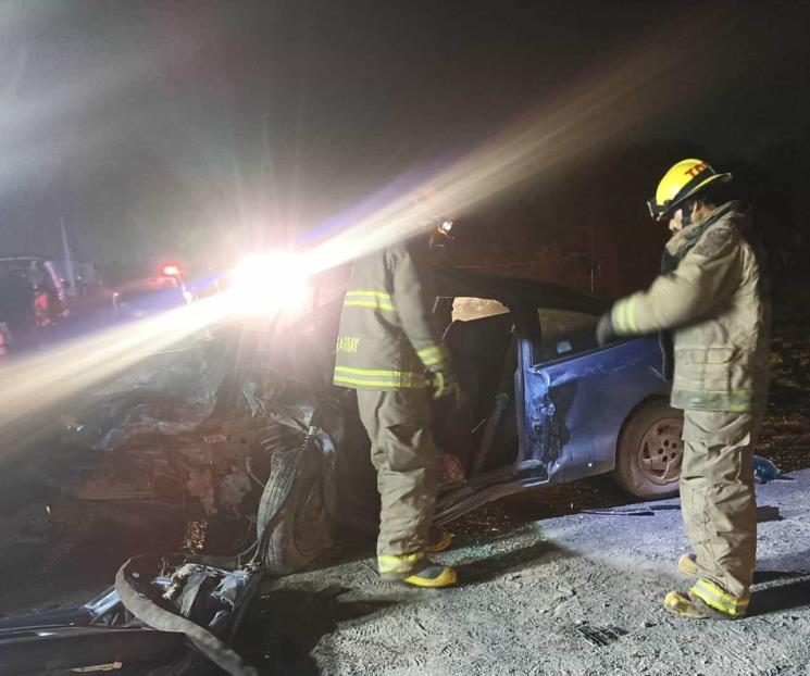 Deja choque un muerto y cuatro heridos en Pesquería
