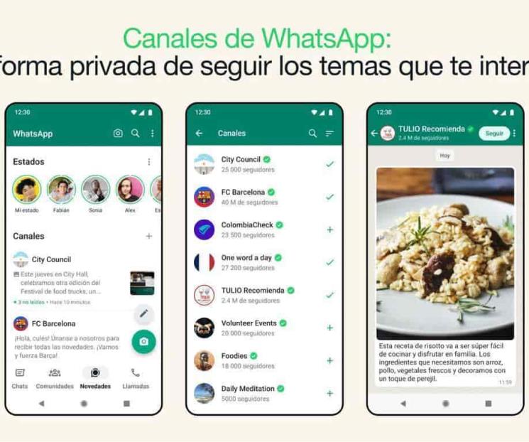 Canales de WhatsApp Canales de WhatsApp