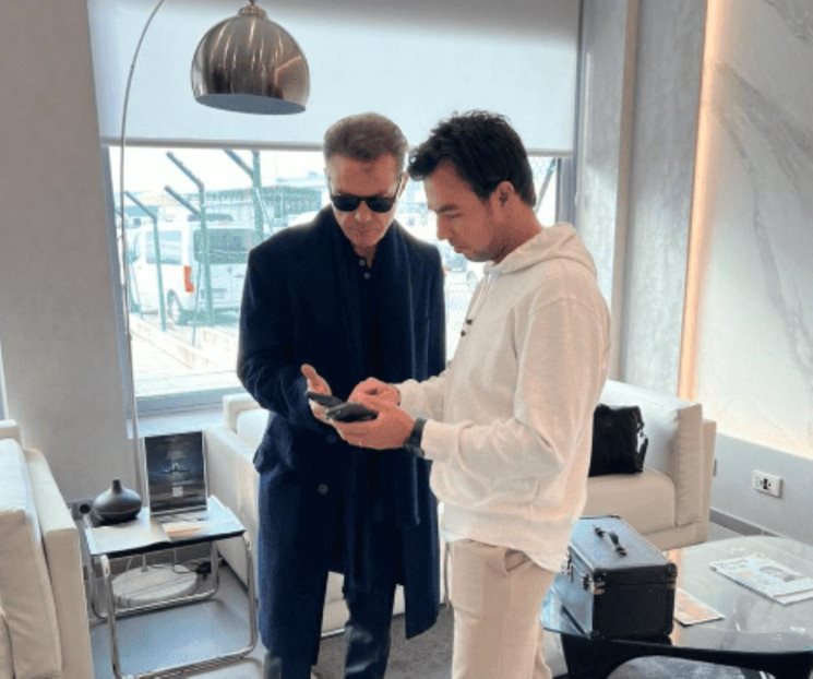 Convive Luis Miguel con Checo Pérez en Madrid