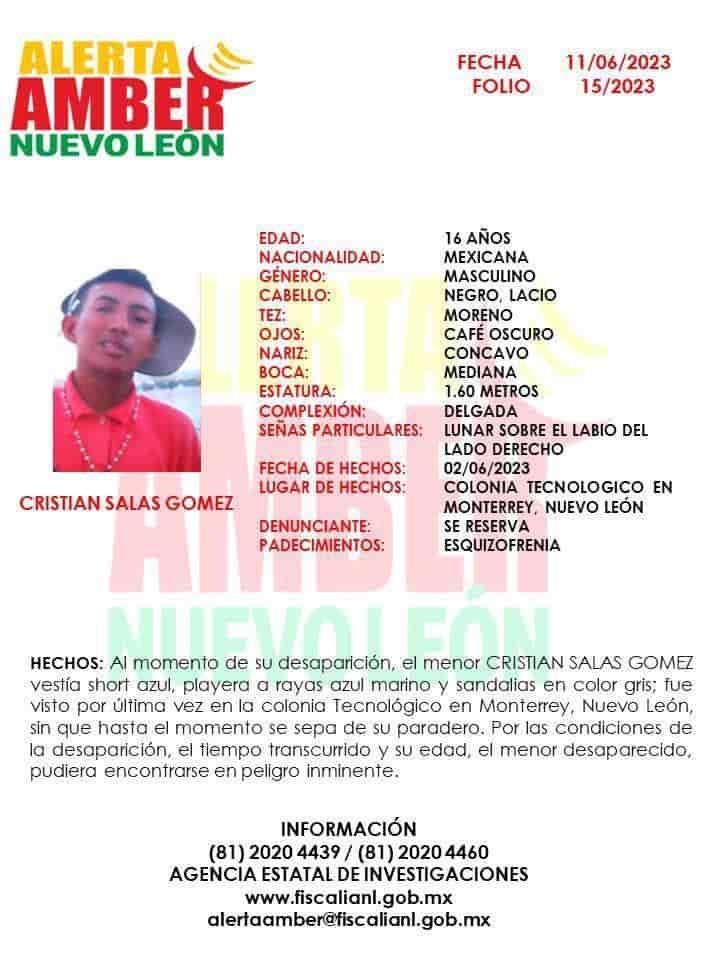 Reportan a desaparecido a joven Reportan a desaparecido a joven