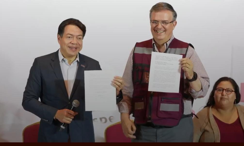 Ebrard se registra como precandidato presidencial de Morena