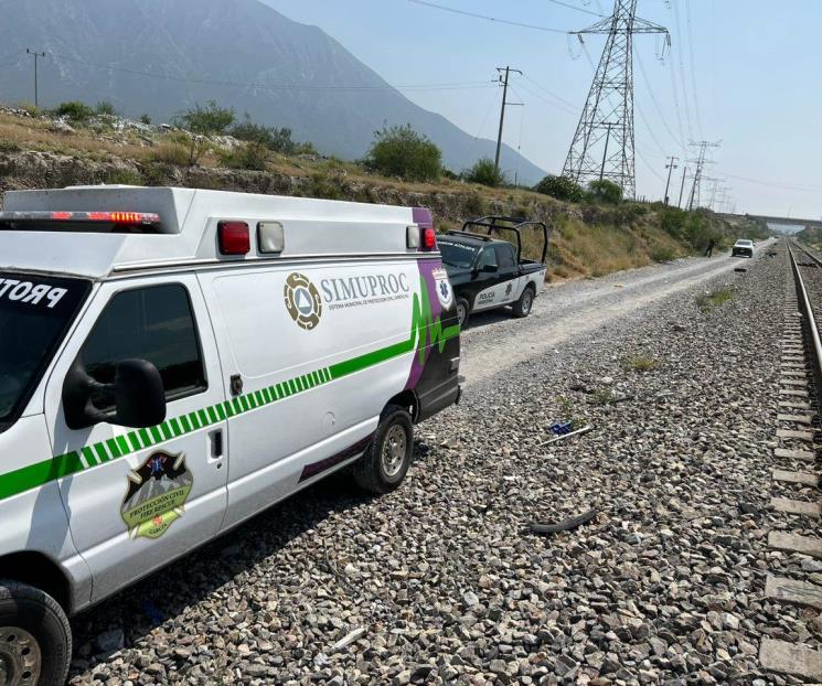 Muere arrollado por tren en García