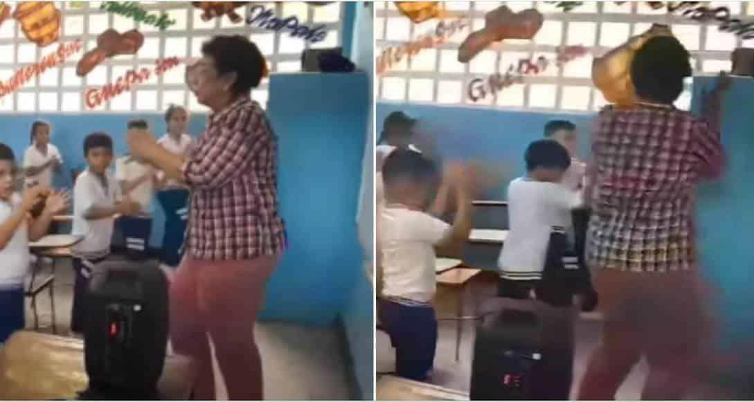 La peculiar forma en la que una profesora alegra sus clases La peculiar forma en la que una profesora alegra sus clases