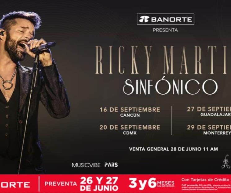 Anuncia Ricky Martin gira sinfónica en Monterrey Anuncia Ricky Martin gira sinfónica en Monterrey